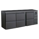 thumbnail of Gastro Barkühler Bar-Kühlschrank schwarz 6 Schubladen 537 l, 2002x513x860 mm 0-10°C