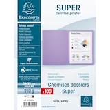 thumbnail of EXACOMPTA Paquet de 100 chemises SUPER 250 en carte 210 grammes coloris Gris