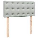 thumbnail of vidaXL Boxspringbett mit Matratze Hellgrau 80x200 cm Samt