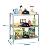 thumbnail of PROREGAL Schraubregal PANDA MINI | HxBxT 90x110x40cm | Fachlast 90kg | Verzinkt | Regal Standregal Werkstattregal Lagerregal Kellerregal