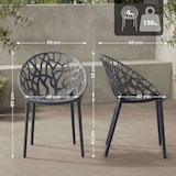 thumbnail of CLP 4 delige set tuinstoelen Hope Kunststof HBT: 80x59x60 cm antraciet