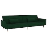 thumbnail of vidaXL Schlafsofa 2-Sitzer mit 2 Kissen Dunkelgrün Samt