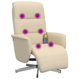 thumbnail of vidaXL Massagesessel mit Fußteil Creme Stoff