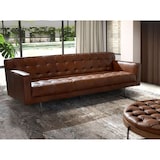 thumbnail of Angel Cerdá Chester 3-Sitzer-Sofa aus dunkelbraunem Leder 6225C 212 x 79 x 70
