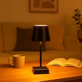 thumbnail of LED Tischlampe schwarz mit Touch Schalter Akku USB warmweiß 3 Modi