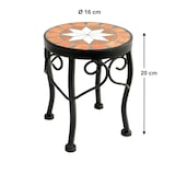 thumbnail of DanDiBo Blumenhocker Mosaik Rund 20 cm Blumenständer 12014 Beistelltisch Pflanzenständer Mosaiktisch Klein