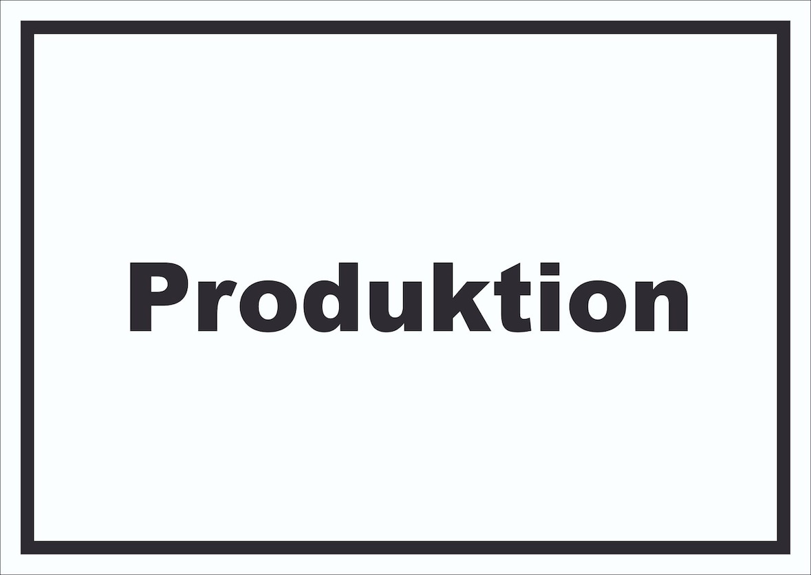 Produktion Schild mit Text Herstellung Fertigung waagerecht A5 (148x210mm)