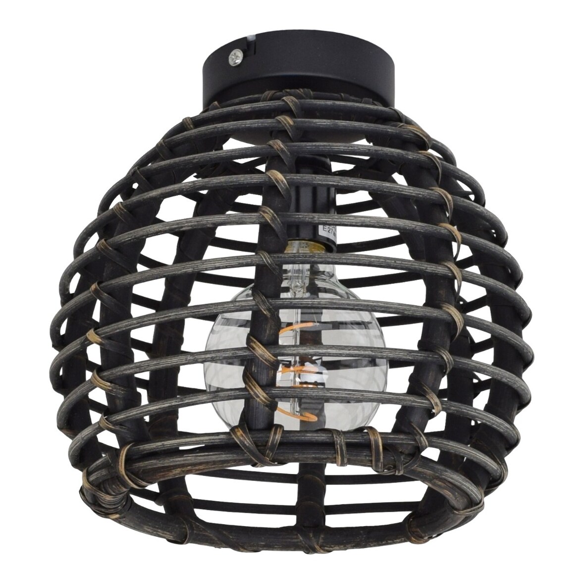 Urban Interiors - Plafondlamp - Bamboe Zwart - Ø25