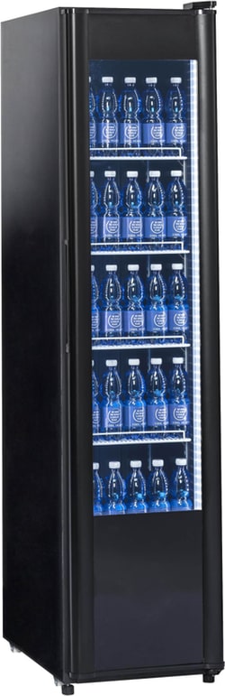 KBS Glastürkühlschrank KBS 326 G Slim schwarz