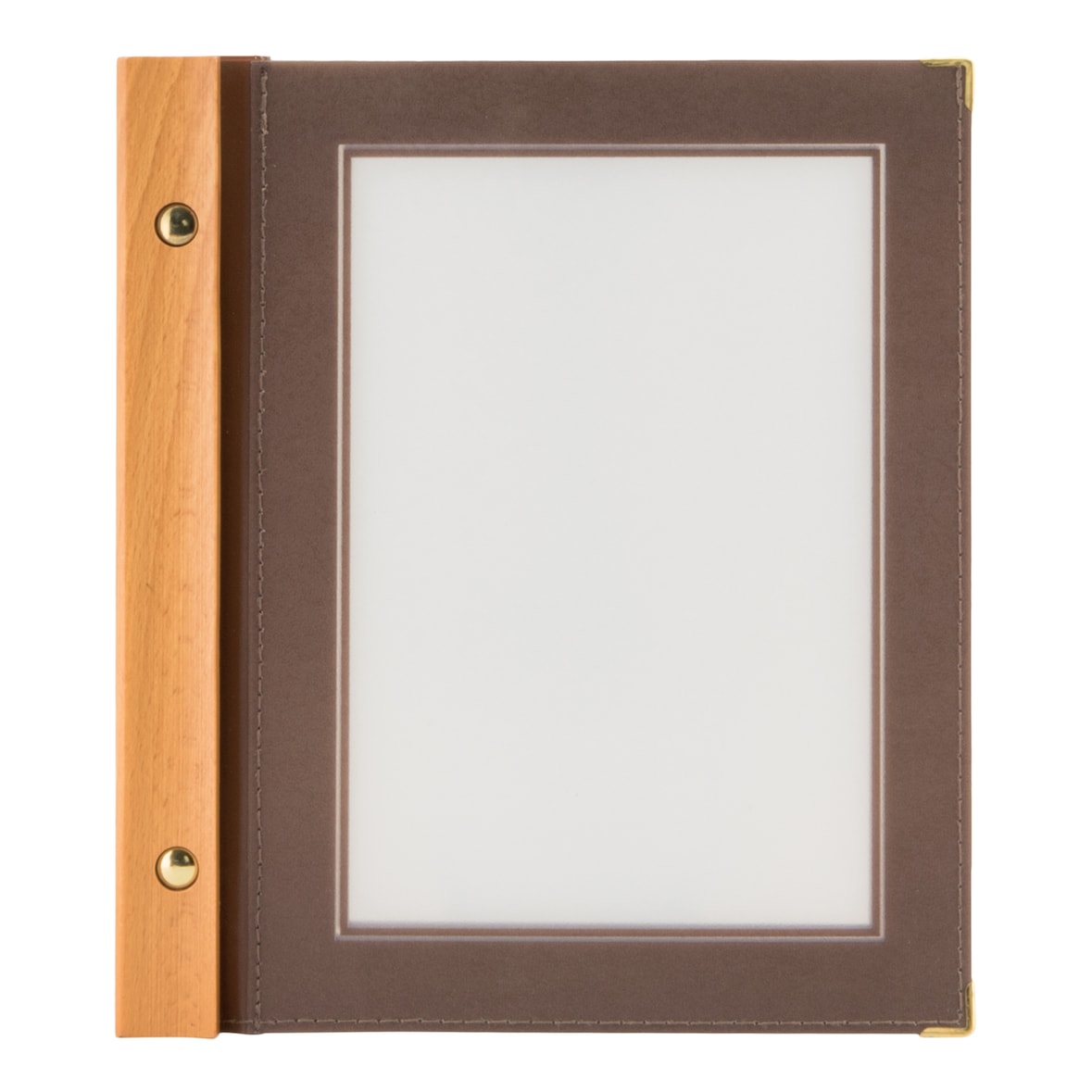 Securit® Carte A5 "Wood" - Marron - 4 vues