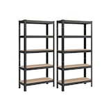 thumbnail of 2x Profeco heavy duty opbergrek 180x90 cm - Stellingkast 10 planks x 175kg - Zwart