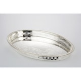 thumbnail of Galerie-Tablett oval verziert 37,0 x 26,0 cm versilbert Anlaufgeschützt