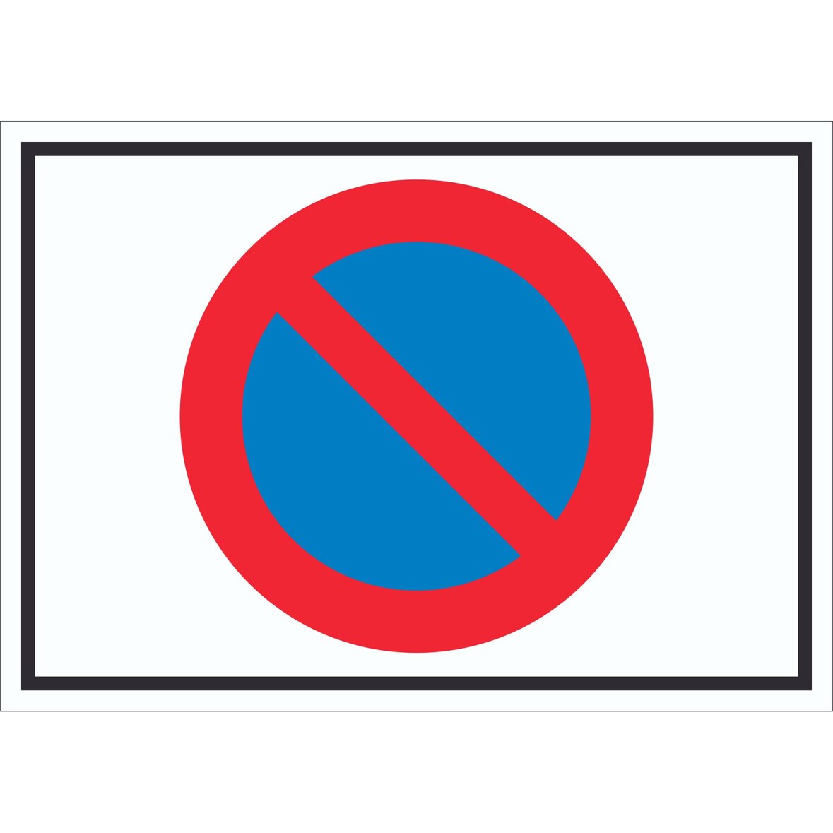 Eingeschränktes Haltverbot Symbol Schild A2 (420x594mm)