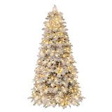 thumbnail of COSTWAY Albero di Natale artificiale da 210 cm con luci e neve, albero di Natale con 160 palline scintillanti, albero di Natale artificiale