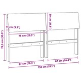 thumbnail of vidaXL Gepolstertes Kopfteil Taupe 150 cm Massives Kiefernholz