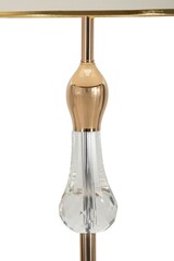 thumbnail of Bratislava Glam Stehlampe 165 cm - Goldfarbene Metall-Stehlampe mit Glasdekorationen und beigefarbenem Lampenschirm - 40 W E27