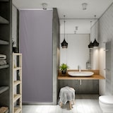 thumbnail of Relaxdays Duschrollo, 120x240 cm, Seilzugrollo für Dusche & Badewanne, Decke & Fenster, Badrollo wasserabweisend, grau