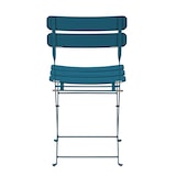 thumbnail of Lot de deux chaises pliantes en acier bleu pacific