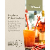 thumbnail of Trinkhalme in rot aus Papier,  Ø 8 mm / 23 cm, 3600 Stück verpackt im Folienbeutel - Mank