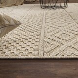 thumbnail of Teppich Kurzflor Struktur Wohnzimmer schmutzabweisend Creme Rechteckig 240x340 | 100% Polypropylen | Florhöhe: 7 mm | pflegeleicht