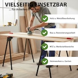 thumbnail of 2x Arbeitsbock klappbar bis 1000 kg Stahl pulverbeschichtet schwarz rot Gerüstbock Unterstellbock