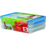 thumbnail of Emsa Aufschnittbox Clip & Close, Polypropylen, 3 x 1 L, rechteckig, blau