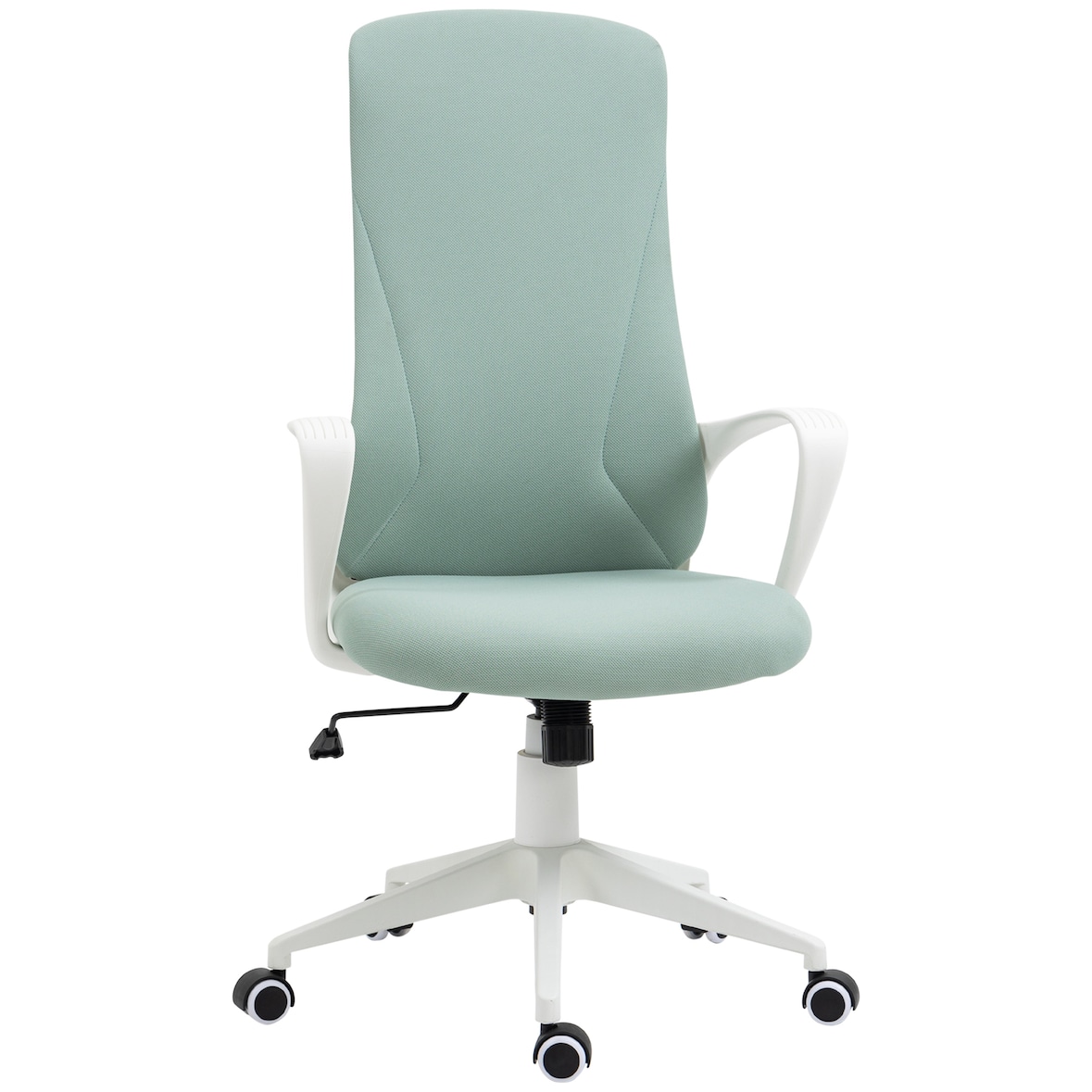 Silla de oficina giratoria silla de escritorio juvenil con altura ajustable función de basculante reposabrazos y respaldo alto 62x56x110-119,5cm verde