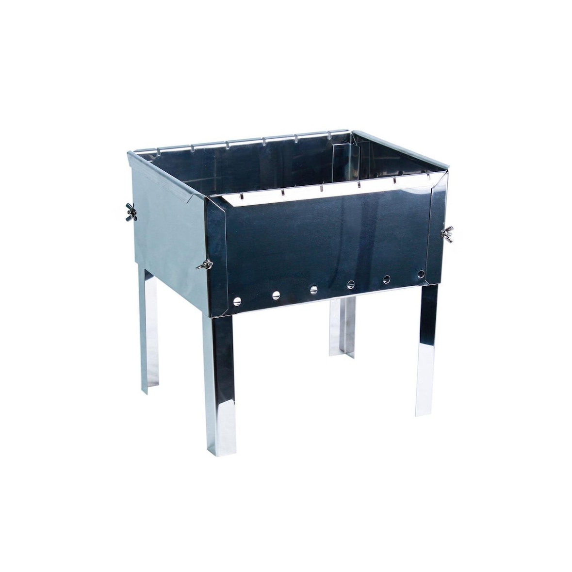 Holzkohlegrill Mangal für 6 Spieße Shashlik BBQ Grillen Kompakt und Mobil