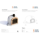 thumbnail of MF - Horno de Leña Exterior de Obra Modelo VULCANO ESQUINA (Blanco - 80 x 80 x 67 cm) - Sin Aislamiento