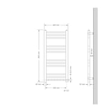 thumbnail of LuxeBath Elektrischer Badheizkörper Sahara 400x800mm Anthrazit gerade Seitenanschluss + Heizstab 300W Thermostat Handtuchheizkörper Handtuchwärmer