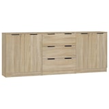 thumbnail of Helloshop26 - Buffet Sideboard Kommode Kleiderschrank Aufbewahrungsmöbel Organizer für Küche Wohnzimmer Lounge 3-teilig Sonoma 02_0037108