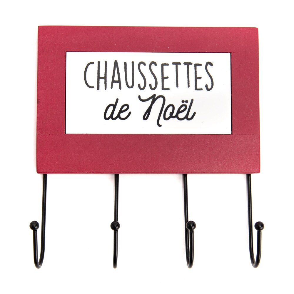 Sockenhaken für Weihnachtssocken - Rot Anderes Holz Amadeus 20.19x4.5 cm