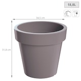 thumbnail of Prosperplast - Lofly Kunststofftopf in Grau 34,5 x 34,5 x 31,1 cm