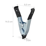 thumbnail of Relaxdays Klemmzwingen Metall, große Federzwingen im 6er Set, Spannweite 50 mm, Foto, Pool, Leimklemmen 145 mm, schwarz