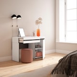 thumbnail of Kaptafel, Make-uptafel, Toilettafel Met Opbergruimte, 121x35x75cm, Met lade, Slaapkamer, Moderne stijl, Wit _ 453_9