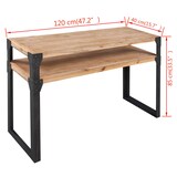 thumbnail of Mesa consola de madera maciza reciclada 120x40x85 cm