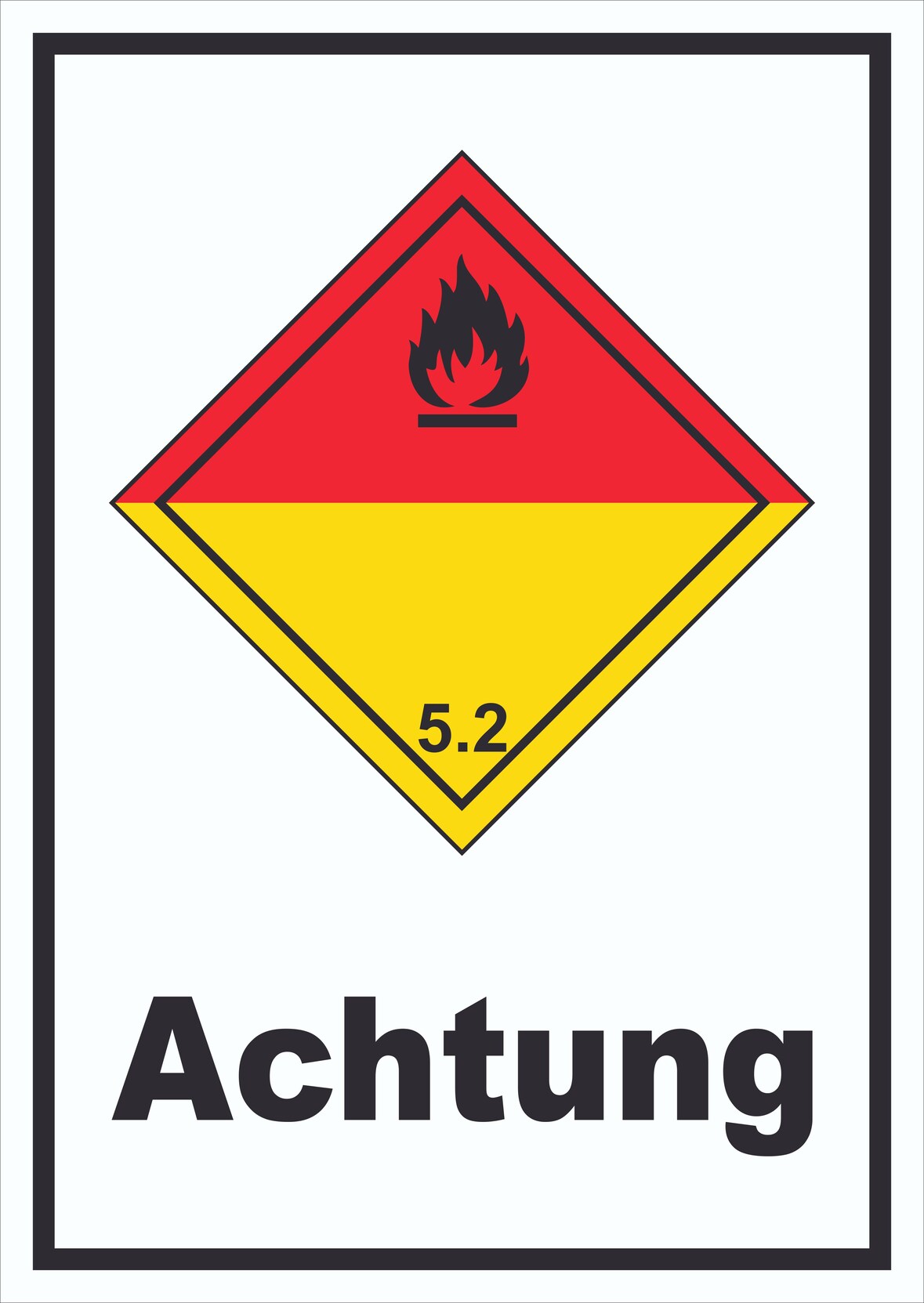Schild Organische Peroxide Achtung explosiv hochkant A1 (594x841mm)