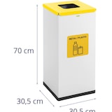 thumbnail of ulsonix Cubo de basura - 60 L - blanco - etiqueta para residuos reciclables