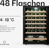 thumbnail of Klarstein Bevora Weinkühlschrank freistehend | 6 Einschübe | 128 Liter | 48 Flaschen | 54 cm Schwarz
