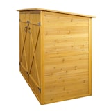 thumbnail of 1er-Fahrradgarage HWC-H60, Fahrradbox Geräteschuppen Gerätehaus, abschließbar 152x184x98cm ~ braun