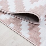 thumbnail of Teppich Kurzflor Geometrisch Modern Waschbar Strapazierfähig Esszimmer Flur OEKO-TEX Pink 240x340 cm Gekettelt – INN von Kadima Design
