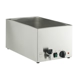 thumbnail of METRO Professional Baño maría GBM1200, acero inoxidable, 34 x 61 x 28.3 cm, 30 L, para cubetas GN, con grifo de vaciado, plata