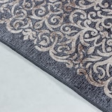 thumbnail of Carpetsale24 Waschbarer Kurzflor Teppich Schwarz 140x200 cm Ornament Design mit Rutschfester Rückseite, Ideal für Wohnzimmer, Schlafzimmer, Flur