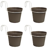 thumbnail of Artplast - 4 Zylindertöpfe Ø 14 cm mit Polypropylen-Haken Grau