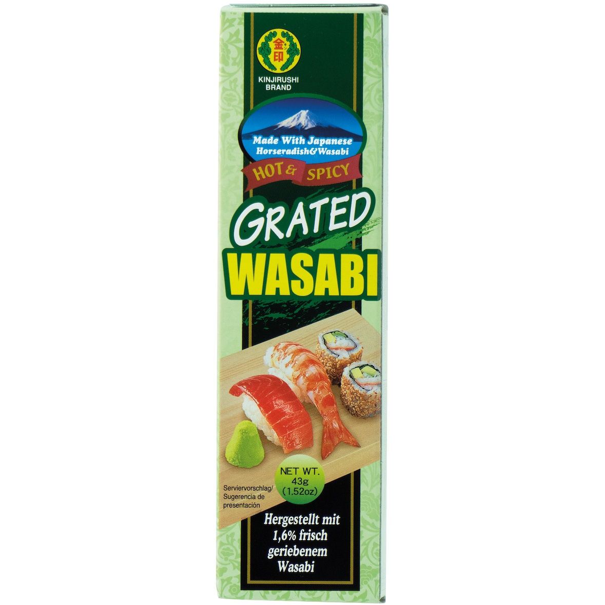 KINJIRUSHI Wasabipaste Tube Grün 10 x 43 g (430 g)