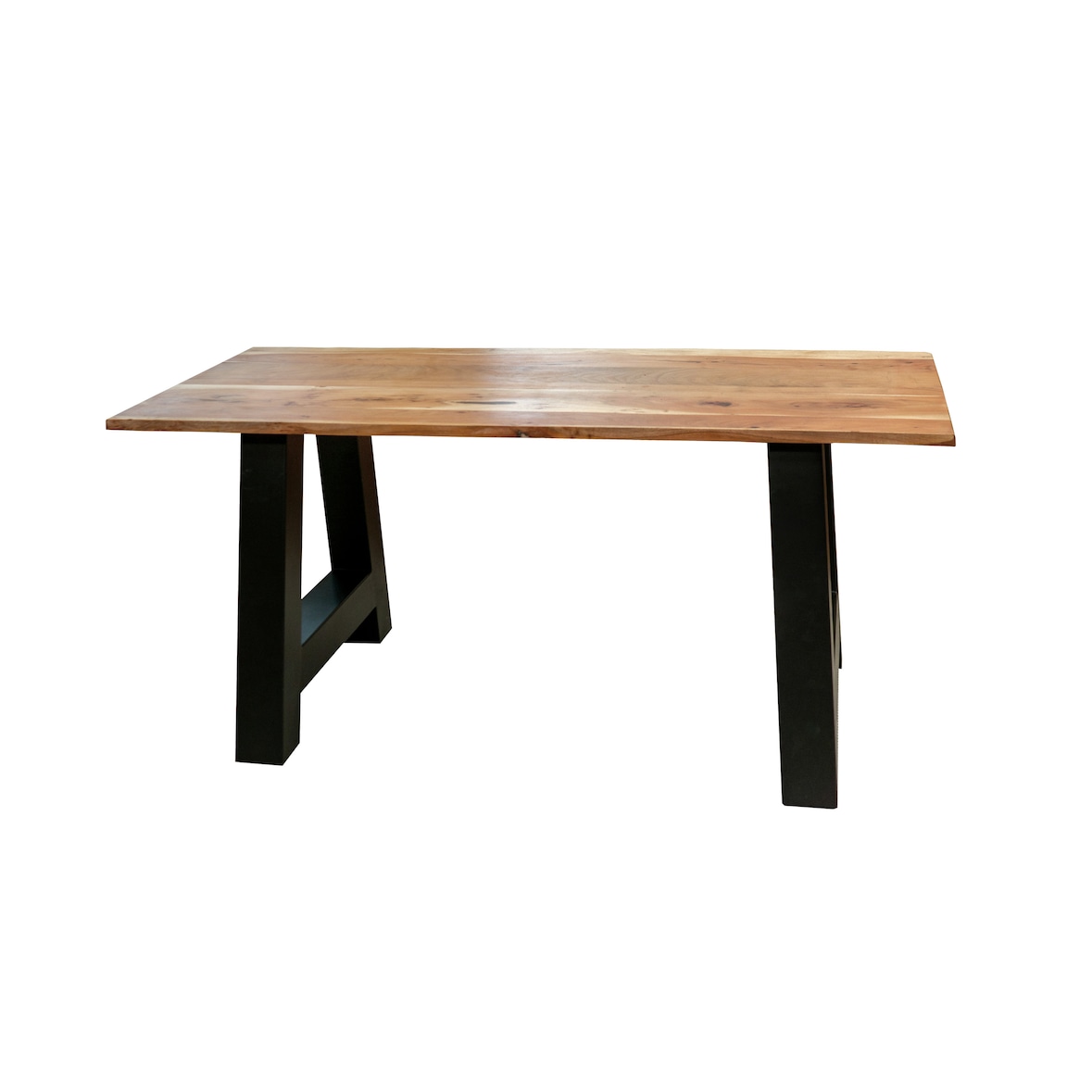 Esstisch 180 x 90 cm Akazie massiv naturfarben gerade Kante A-Gestell PASCAL