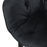 thumbnail of ML-Design – Esszimmerstühle 4er Set – Schwarz Samt | gesteppter Sitz, mit Armlehnen, Metallbeine, ergonomisch gepolstert