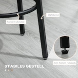 thumbnail of Barhocker 2er Set 42x42x65 cm Braun mit Fußstütze Stahlgestell rutschfeste Füße Industrial Design Sitzfläche in Holzoptik