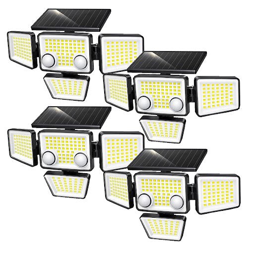 Lumisky projetores com sensor solar FAIRVIEW Plástico Preto