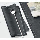 thumbnail of Stoffservietten auf Rolle in schwarz, Cocktailserviette 11,7x11,7 cm aus Stoff, 1 Rolle = 100 Servie